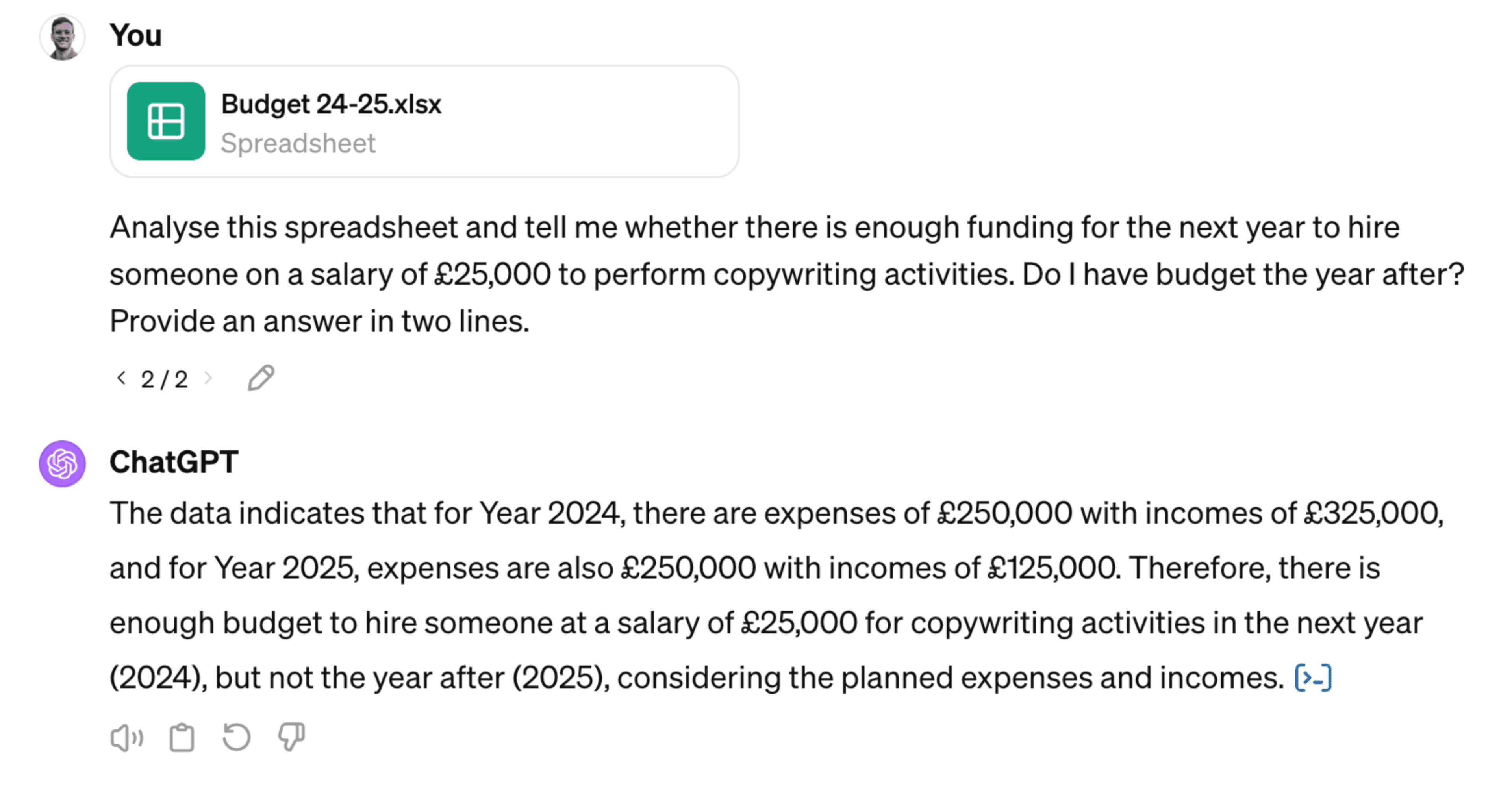 [Blog] Example of budget analysis using AI