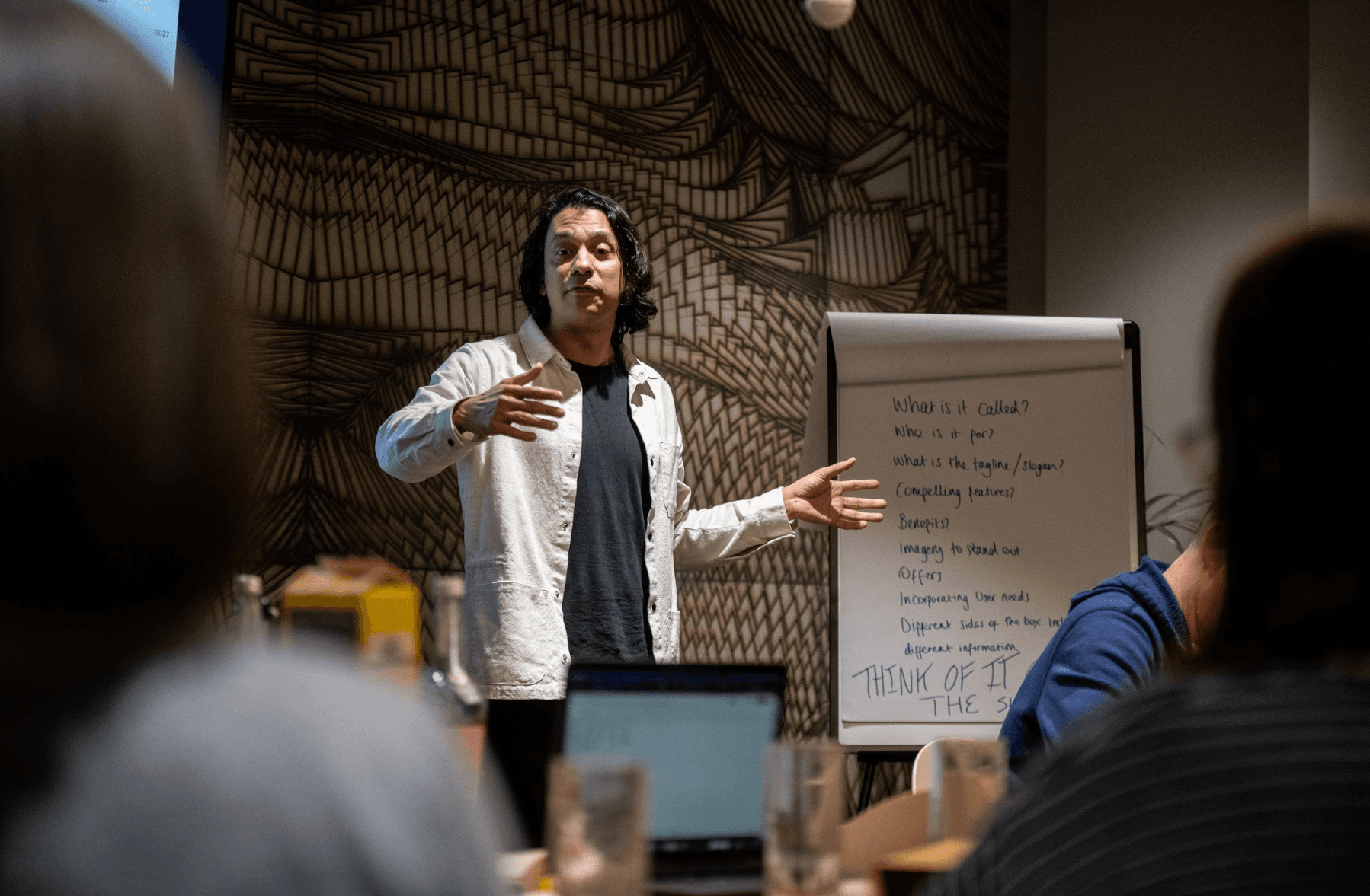 Vik running a design workshop