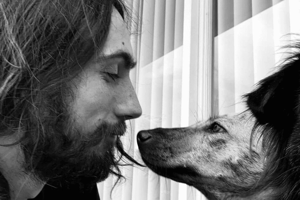 [Blog post] David with dog