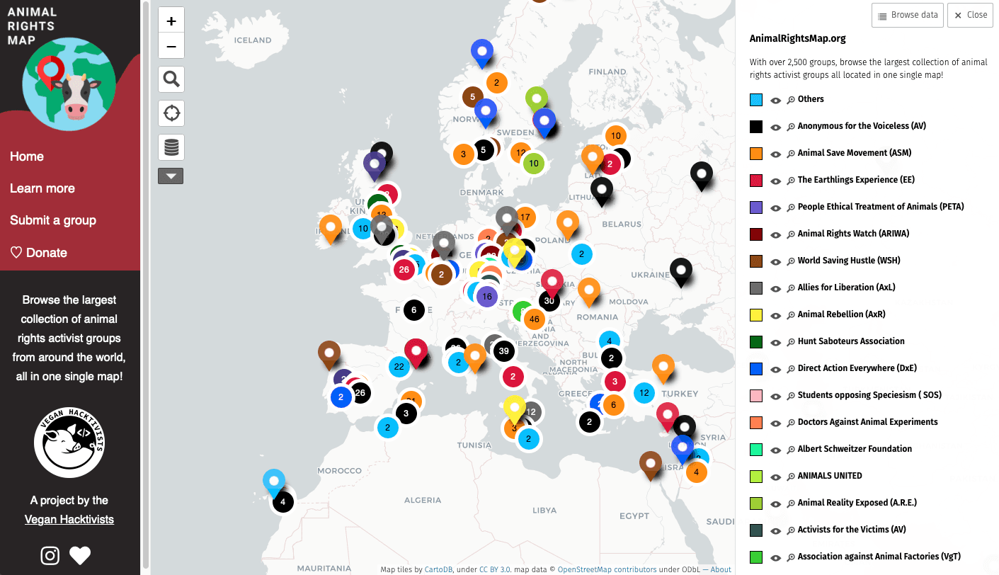 [Blog post] Animals Rights Map screenshot